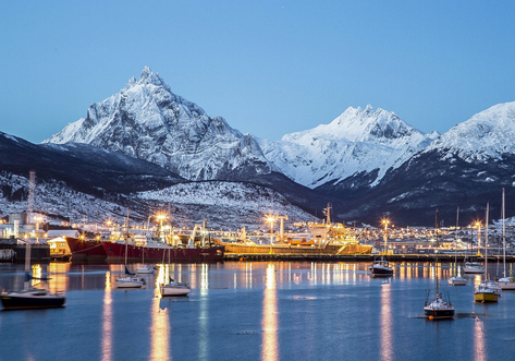 Ushuaia port seing from the water