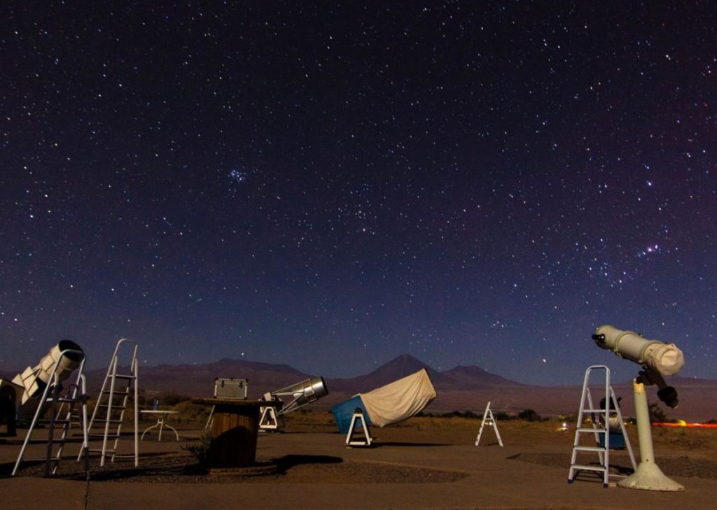 Atacama Desert - landscape at night - astronomic tour