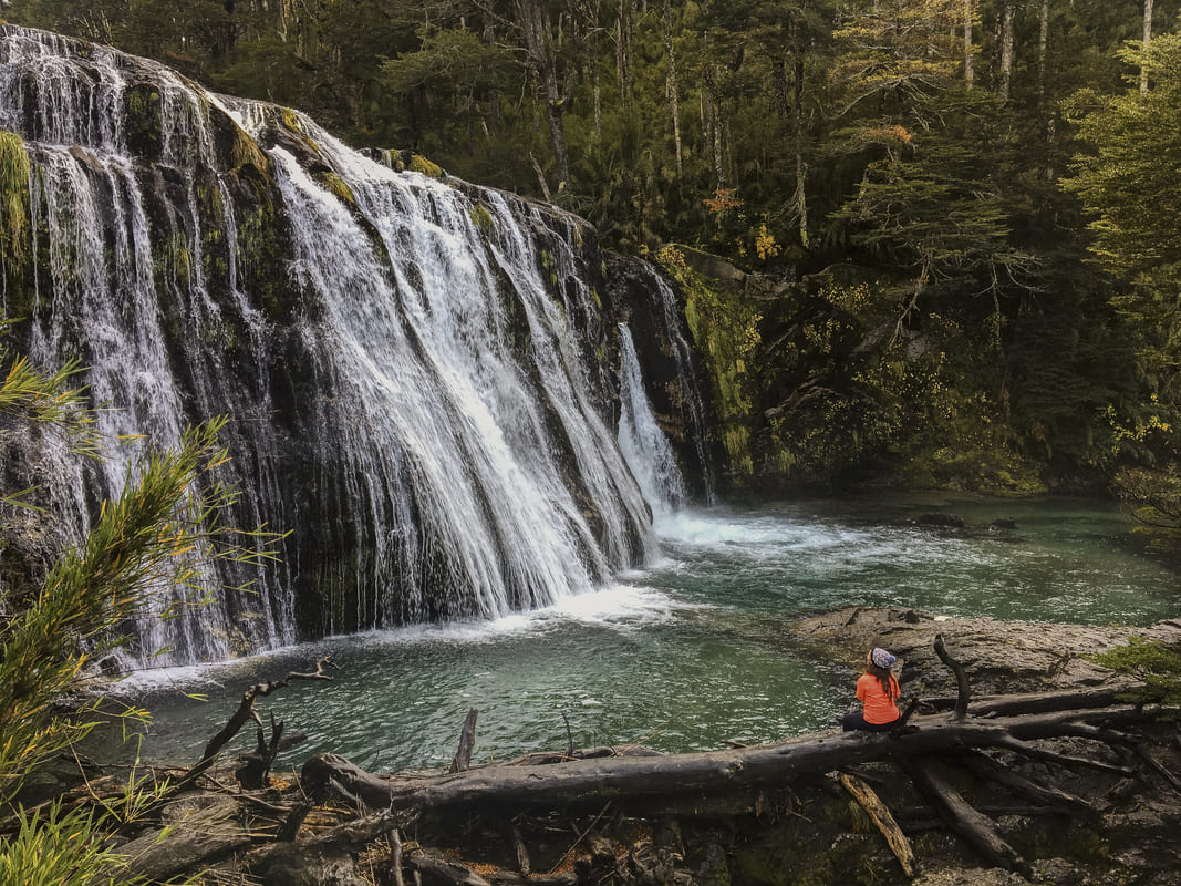 The beautiful Cascada &Ntilde;ivinco in The Route of the Seven Lakes in Argentina