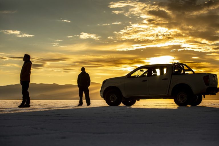 Driving to the entrance of Salinas Grandes