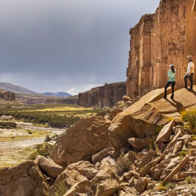Hiking on an archeological tour