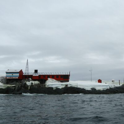 Sailing by the Melchior Island in the Argentine Antarctica