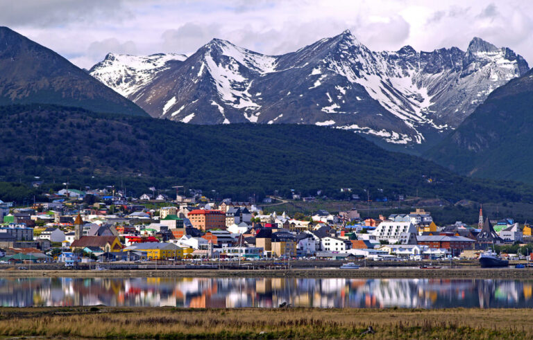 Landscape of Ushuaia in Tierra del Fuego province